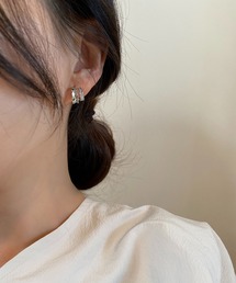 金属アレルギー対応幾何学ピアス