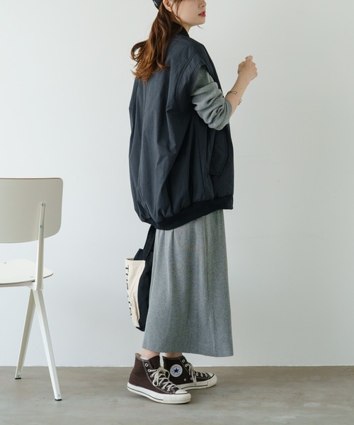 PUAL CE CIN(ピュアルセシン)の「MA-1ベスト(MA-1・レディース・ブラック/カーキ・FREE)」の17枚目の写真