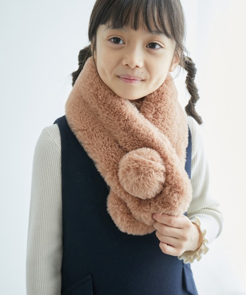 ROPE' PICNIC(ロペピクニック)の「【KIDS】リサイクルフェイクファーティペット/リンクコーデ(マフラー・キッズ・ベージュ系その他/キナリ/ピンク系その他2・FREE)」の15枚目の写真
