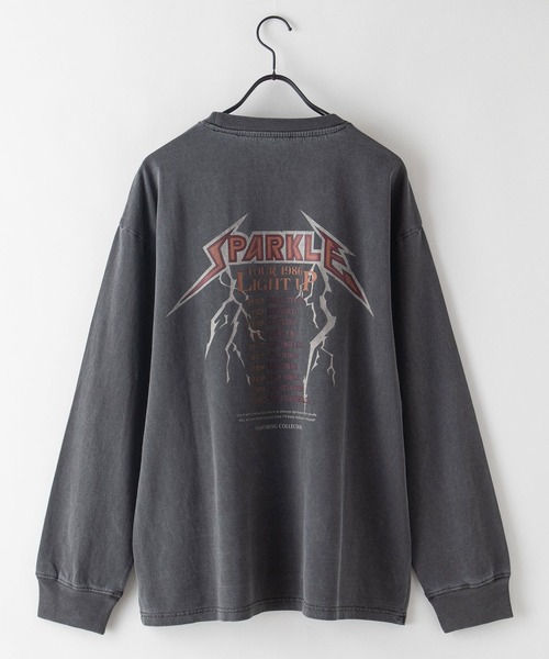 ピグメントプリント ロンT ピグメント加工 ヴィンテージライクプリント