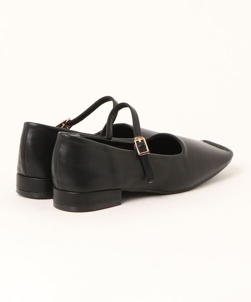 Fabby fabby（ファビィーファビィー）の「スクエアトウステッチストラップパンプス（パンプス・レディース・ブラウン/ブラック/ベージュ・LARGE/SMALL/MEDIUM）」の4枚目の写真