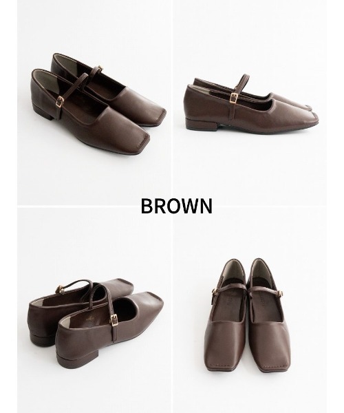 Fabby fabby（ファビィーファビィー）の「スクエアトウステッチストラップパンプス（パンプス・レディース・ブラウン/ブラック/ベージュ・LARGE/SMALL/MEDIUM）」の14枚目の写真