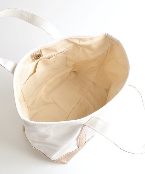 Khaju（カージュ）の「Khaju:キャンバストートバッグ□（トートバッグ・レディース・ネイビー/ピンク/ゴールド・ONE SIZE）」の5枚目の写真