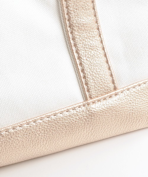 Khaju（カージュ）の「Khaju:キャンバストートバッグ□（トートバッグ・レディース・ネイビー/ピンク/ゴールド・ONE SIZE）」の7枚目の写真