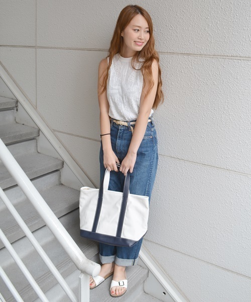 Khaju（カージュ）の「Khaju:キャンバストートバッグ□（トートバッグ・レディース・ネイビー/ピンク/ゴールド・ONE SIZE）」の14枚目の写真