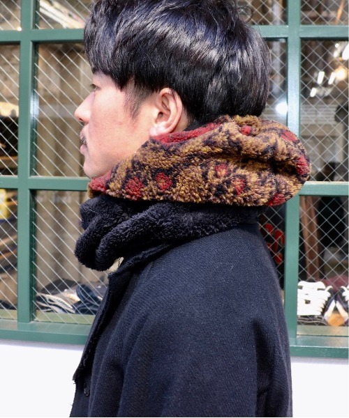 SUNNY  SPORTS（サニースポーツ）の「SUNNY SPORTS/サニースポーツ LIBERTY HOOD WARMER リバティフードウォーマー（ネックウォーマー/スヌード・メンズ・レッド/グリーン・ONE SIZE）」の13枚目の写真