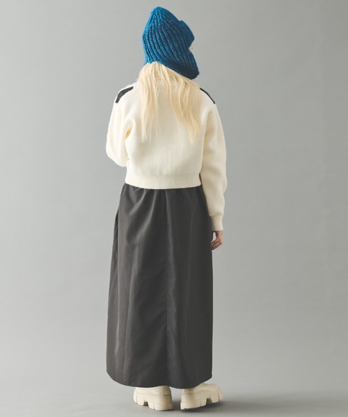 MERLOT（メルロー）の「アーガイルカーディガン（ニット/セーター・レディース・ブラック/ホワイト・FREE）」の10枚目の写真