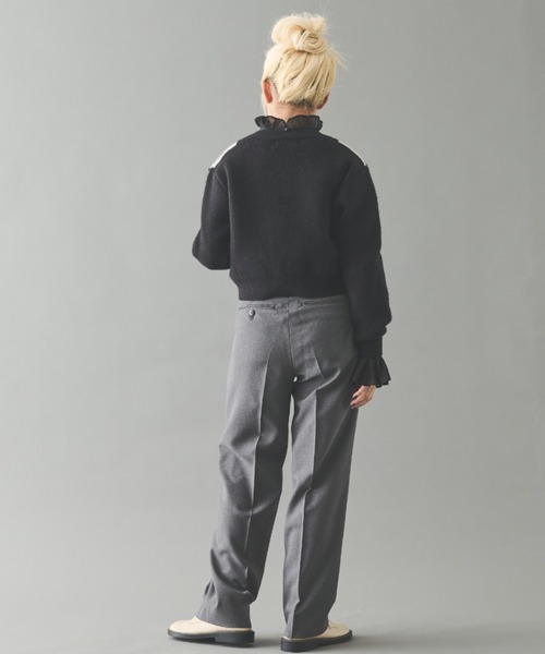 MERLOT（メルロー）の「アーガイルカーディガン（ニット/セーター・レディース・ブラック/ホワイト・FREE）」の19枚目の写真