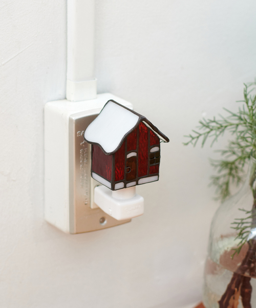 journal standard Furniture （ジャーナルスタンダードファニチャー）の「STAINED GLASS FOOT LAMP HOUSE ステンドグラス フットランプ ハウス（照明・レディース・レッド・FREE）」の12枚目の写真