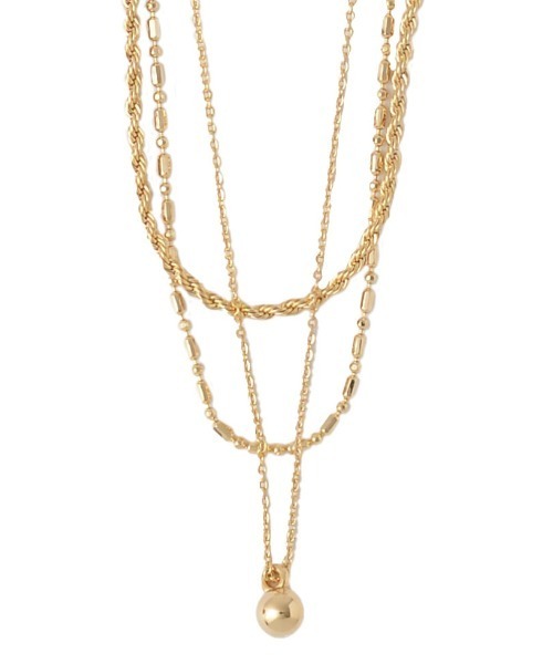 Re:EDIT（リエディ）の「[3点セット]ハートorボールモチーフ3連チェーンネックレス（ネックレス・レディース・シルバー/シルバー系その他/ゴールド/ゴールド系その他・FREE）」の7枚目の写真