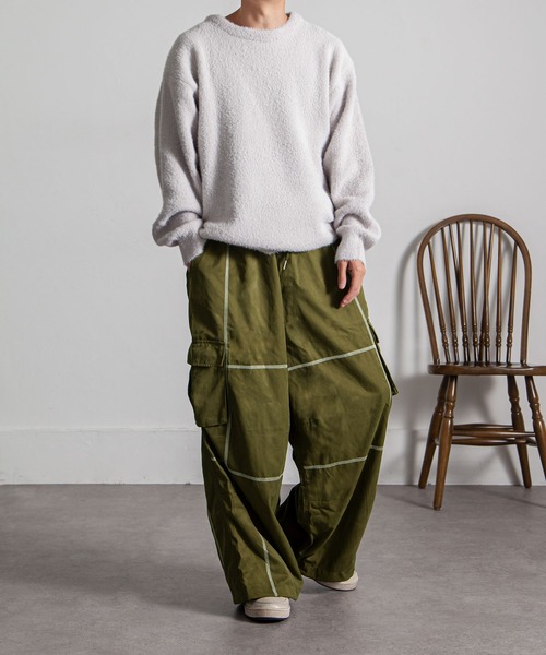 NILWAY（ニルウェイ）の「ピーチスキンステッチワイドミリタリーカーゴパンツ（カーゴパンツ・メンズ・カーキ/ブラック/グレー・MEDIUM/LARGE）」の16枚目の写真