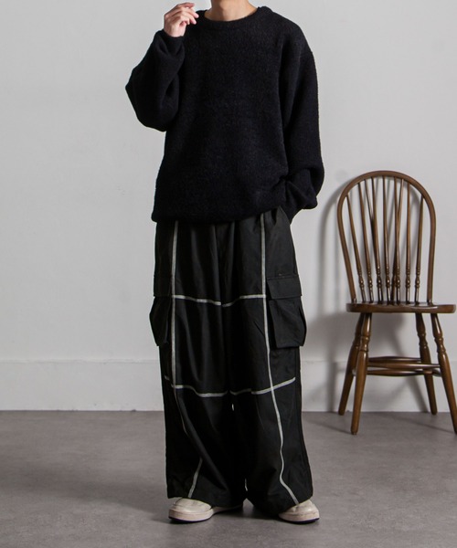 NILWAY（ニルウェイ）の「ピーチスキンステッチワイドミリタリーカーゴパンツ（カーゴパンツ・メンズ・カーキ/ブラック/グレー・MEDIUM/LARGE）」の6枚目の写真