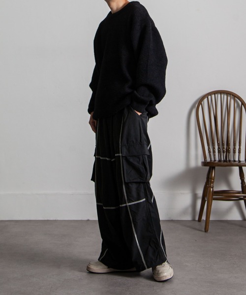 NILWAY（ニルウェイ）の「ピーチスキンステッチワイドミリタリーカーゴパンツ（カーゴパンツ・メンズ・カーキ/ブラック/グレー・MEDIUM/LARGE）」の8枚目の写真