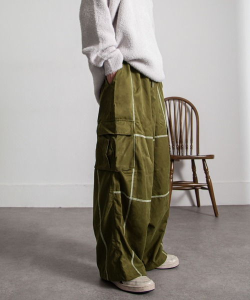 NILWAY（ニルウェイ）の「ピーチスキンステッチワイドミリタリーカーゴパンツ（カーゴパンツ・メンズ・カーキ/ブラック/グレー・MEDIUM/LARGE）」の17枚目の写真