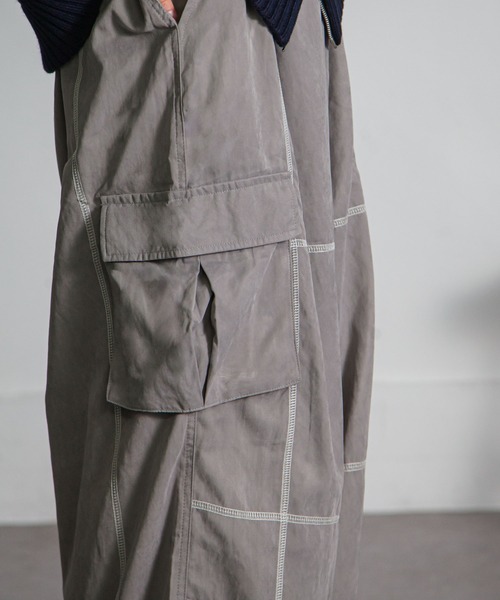 NILWAY（ニルウェイ）の「ピーチスキンステッチワイドミリタリーカーゴパンツ（カーゴパンツ・メンズ・カーキ/ブラック/グレー・MEDIUM/LARGE）」の13枚目の写真