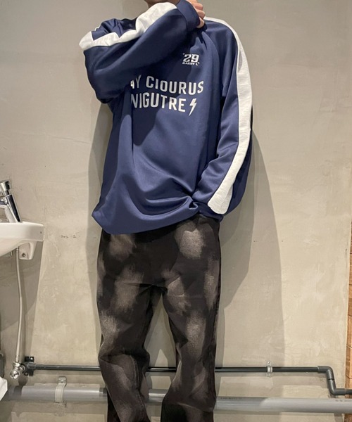 B.R.U（ブル）の「スポーティーユニフォームロゴスウェット / ゲームシャツ（スウェット・メンズ・ネイビー/グレー・FREE）」の8枚目の写真