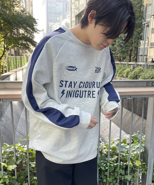 B.R.U（ブル）の「スポーティーユニフォームロゴスウェット / ゲームシャツ（スウェット・メンズ・ネイビー/グレー・FREE）」の19枚目の写真