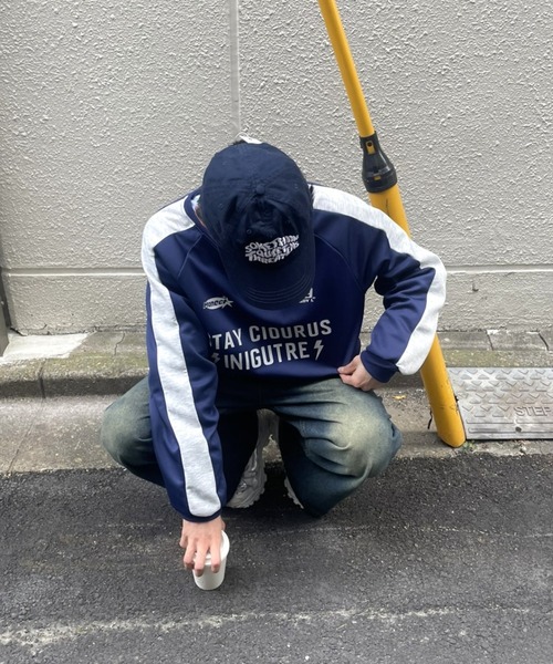 B.R.U（ブル）の「スポーティーユニフォームロゴスウェット / ゲームシャツ（スウェット・メンズ・ネイビー/グレー・FREE）」の12枚目の写真