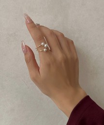 【apres jour clair×ARIAZ】ラインフェイクパールリング