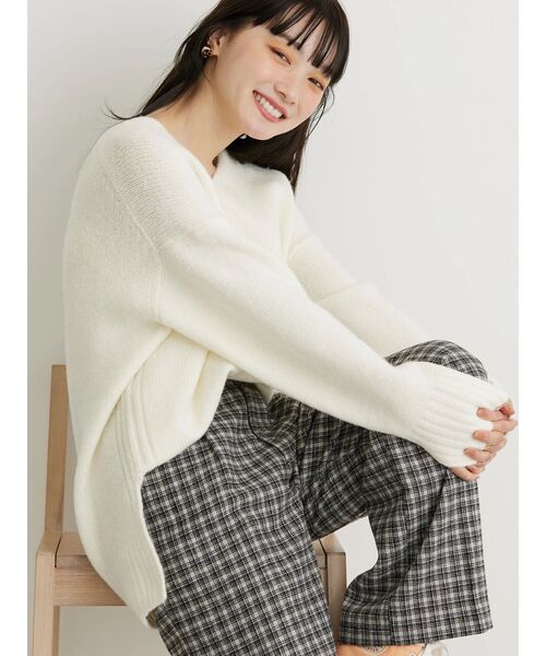 セール】MixヤーンVネックニットプルオーバー（ニット/セーター