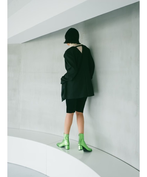 sahara（サハラ）の「Collarless Over Jacket（ノーカラージャケット・レディース・ホワイト/ブラック/ブラウン系その他・FREE）」の6枚目の写真