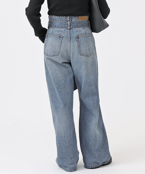 EVERYDAY I LIKE.（エヴリディアイライク）の「ベルテッドジーンズ（デニムパンツ・レディース・エメラルドブルー・38/34/36）」の9枚目の写真