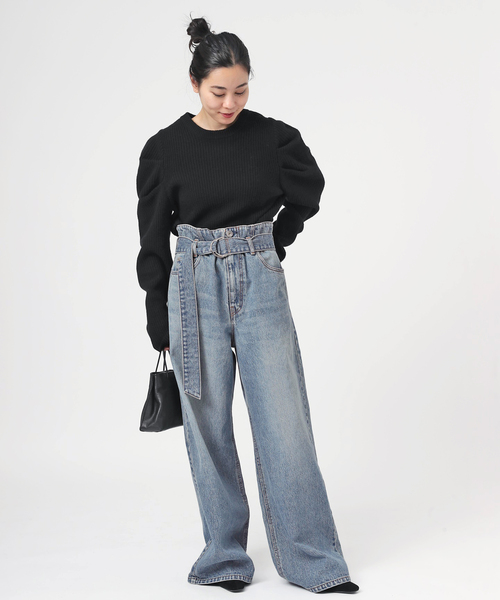 EVERYDAY I LIKE.（エヴリディアイライク）の「ベルテッドジーンズ（デニムパンツ・レディース・エメラルドブルー・38/34/36）」の17枚目の写真