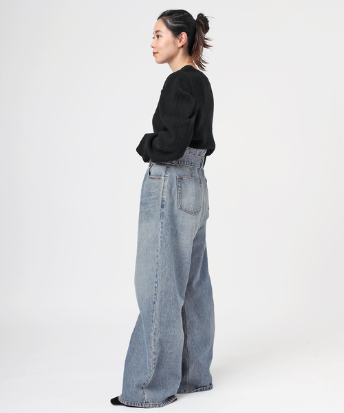 EVERYDAY I LIKE.（エヴリディアイライク）の「ベルテッドジーンズ（デニムパンツ・レディース・エメラルドブルー・38/34/36）」の18枚目の写真