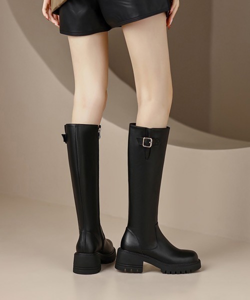 Miniministore(ミニミニストア)の「ロングブーツ 美脚ブーツ レディース(ブーツ・レディース・ブラック/ブラウン・22.5cm/24.5cm/25.0cm/23.0cm/24.0cm/23.5cm)」の5枚目の写真