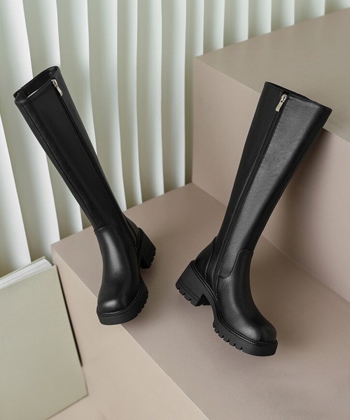 Miniministore(ミニミニストア)の「ロングブーツ 美脚ブーツ レディース(ブーツ・レディース・ブラック/ブラウン・22.5cm/24.5cm/25.0cm/23.0cm/24.0cm/23.5cm)」の14枚目の写真