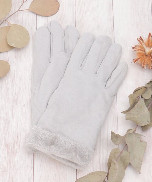 LBC(エルビーシー)の「フェイクスエードグローブ(手袋・レディース・ブラウン/ベージュ/グレー/ブラック・FREE)」の5枚目の写真