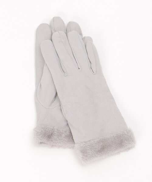 LBC(エルビーシー)の「フェイクスエードグローブ(手袋・レディース・ブラウン/ベージュ/グレー/ブラック・FREE)」の6枚目の写真