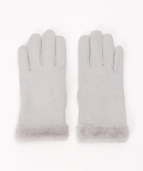 LBC(エルビーシー)の「フェイクスエードグローブ(手袋・レディース・ブラウン/ベージュ/グレー/ブラック・FREE)」の7枚目の写真