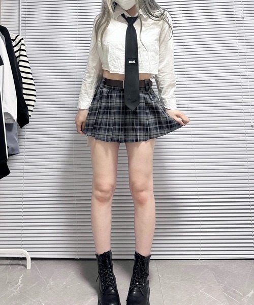 Chick（チック）の「▲Aラインチェックプリーツスカート（スカート・レディース・イエロー/ブラック・S/M）」の16枚目の写真