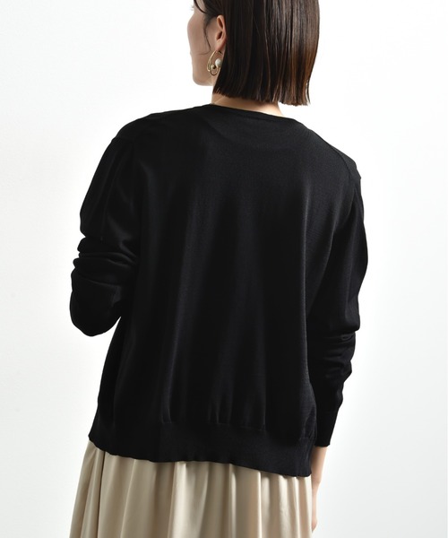 actuel（アクチュエル）の「【マシーンウォッシャブル・ＵＶ・接触冷感】パール釦クルーカーディガン（カーディガン/ボレロ・レディース・オフホワイト/ブラック/レッド/グレー・FREE）」の20枚目の写真