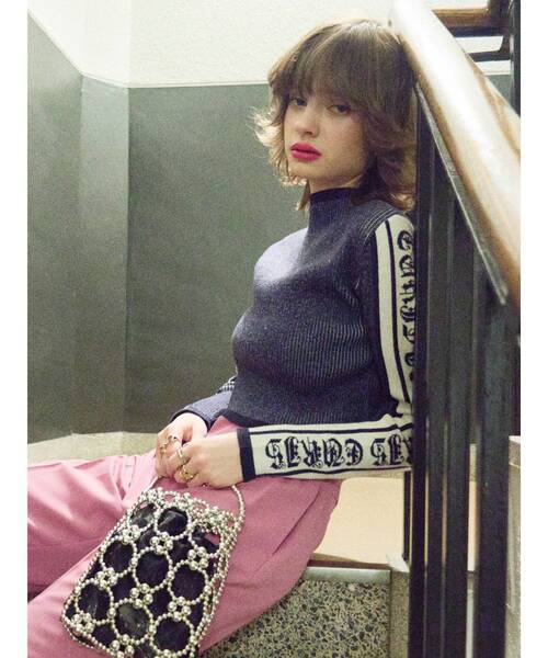 EVRIS（エヴリス）の「ボールビーズミニBAG（ハンドバッグ・レディース・シルバー・FREE）」の2枚目の写真