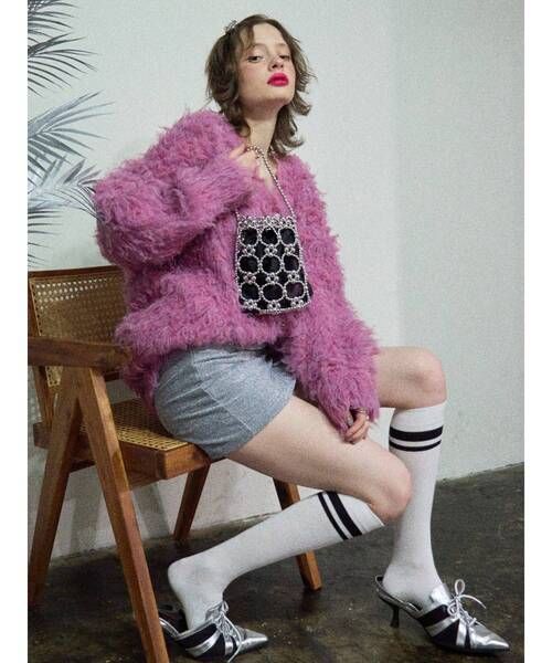 EVRIS（エヴリス）の「ボールビーズミニBAG（ハンドバッグ・レディース・シルバー・FREE）」の9枚目の写真