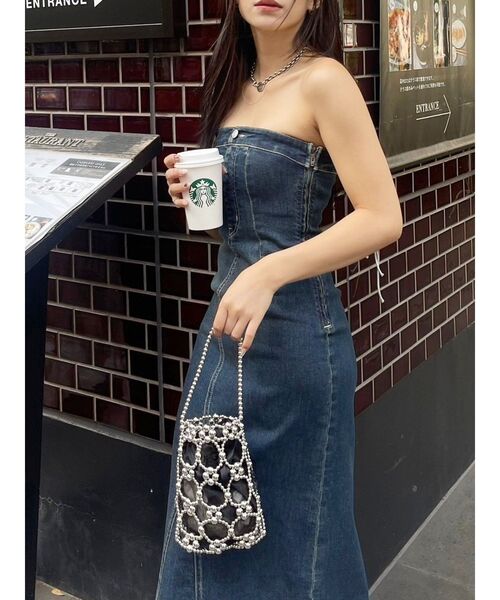 EVRIS（エヴリス）の「ボールビーズミニBAG（ハンドバッグ・レディース・シルバー・FREE）」の12枚目の写真