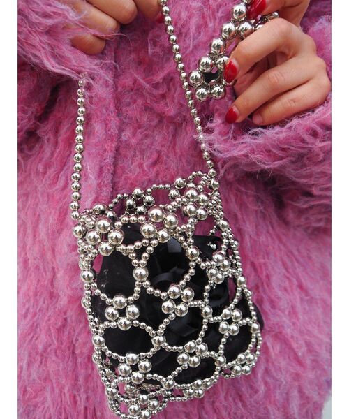 EVRIS（エヴリス）の「ボールビーズミニBAG（ハンドバッグ・レディース・シルバー・FREE）」の17枚目の写真