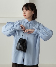 Amiur | stripe volume sleeve shirt / ストライプボリュームスリーブシャツ(シャツ/ブラウス)