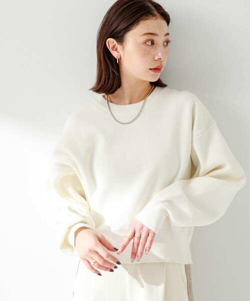 URBAN RESEARCH Sonny Label(アーバンリサーチサニーレーベル)の「スウェットライクニットプルオーバー(ニット/セーター・レディース・オフホワイト/グレー/ピンク・FREE)」の6枚目の写真