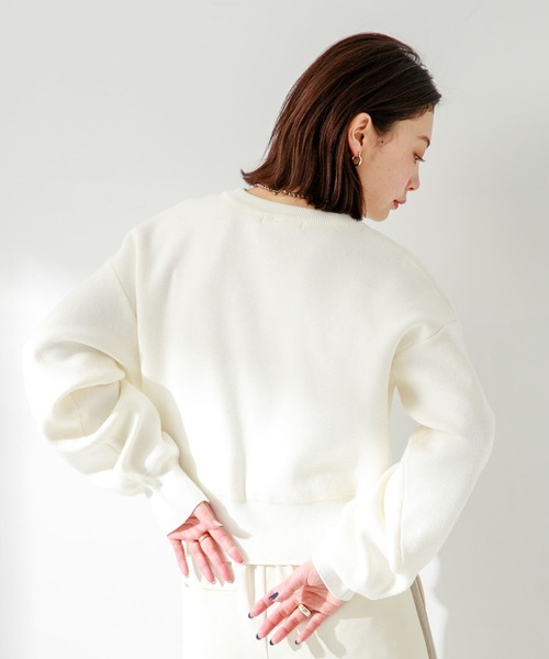 URBAN RESEARCH Sonny Label(アーバンリサーチサニーレーベル)の「スウェットライクニットプルオーバー(ニット/セーター・レディース・オフホワイト/グレー/ピンク・FREE)」の8枚目の写真