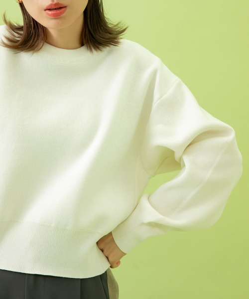 URBAN RESEARCH Sonny Label(アーバンリサーチサニーレーベル)の「スウェットライクニットプルオーバー(ニット/セーター・レディース・オフホワイト/グレー/ピンク・FREE)」の13枚目の写真