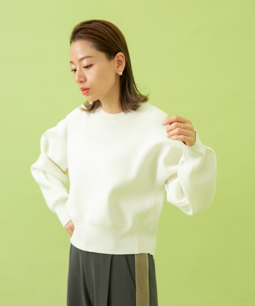 URBAN RESEARCH Sonny Label(アーバンリサーチサニーレーベル)の「スウェットライクニットプルオーバー(ニット/セーター・レディース・オフホワイト/グレー/ピンク・FREE)」の17枚目の写真