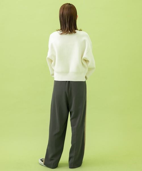 URBAN RESEARCH Sonny Label(アーバンリサーチサニーレーベル)の「スウェットライクニットプルオーバー(ニット/セーター・レディース・オフホワイト/グレー/ピンク・FREE)」の21枚目の写真