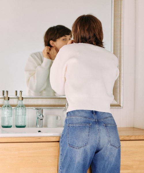 URBAN RESEARCH Sonny Label(アーバンリサーチサニーレーベル)の「スウェットライクニットプルオーバー(ニット/セーター・レディース・オフホワイト/グレー/ピンク・FREE)」の22枚目の写真