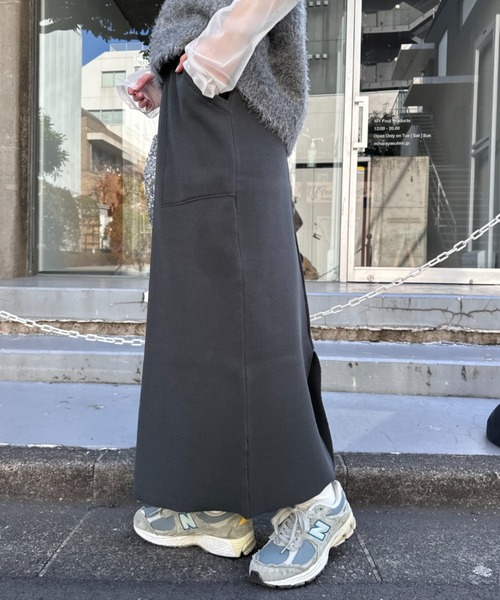 CIAOPANIC TYPY(チャオパニックティピー)の「エアリーコンフォートベイカーニットスカート(スカート・レディース・チャコールグレー/ライトグレー/ネイビー・ONE SIZE)」の21枚目の写真