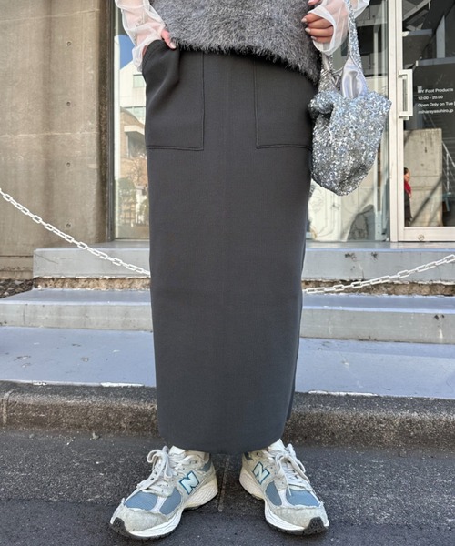 CIAOPANIC TYPY(チャオパニックティピー)の「エアリーコンフォートベイカーニットスカート(スカート・レディース・チャコールグレー/ライトグレー/ネイビー・ONE SIZE)」の19枚目の写真