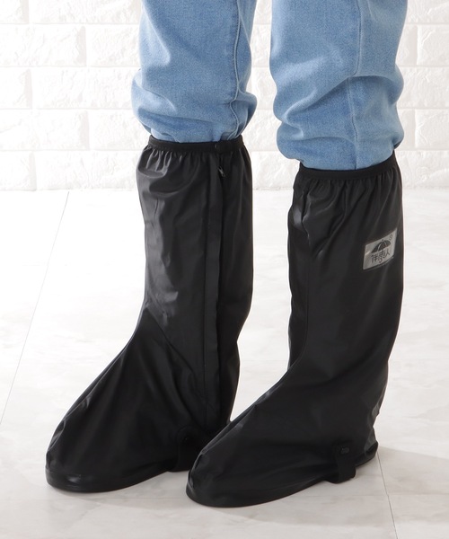 Lace Ladies（レースレディース）の「反射テープ付き 防水 ロング シューズ カバー（シューズ小物/雑貨・レディース・ブラック・23/24/ 25）」の3枚目の写真