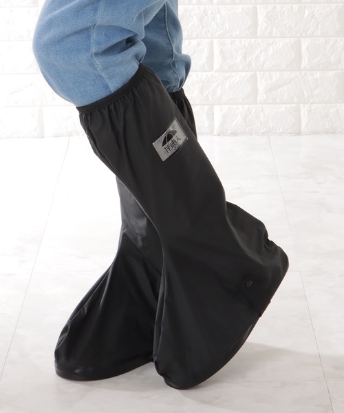 Lace Ladies（レースレディース）の「反射テープ付き 防水 ロング シューズ カバー（シューズ小物/雑貨・レディース・ブラック・23/24/ 25）」の4枚目の写真